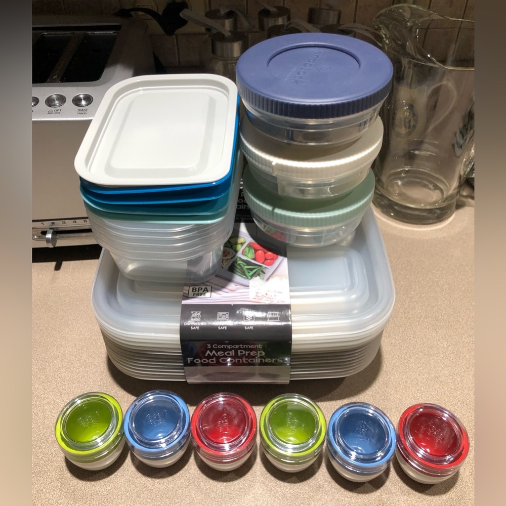 New 51 pc. Multi-Color Food Storage & Meal Prep Container Set - Picture 2 of 10
